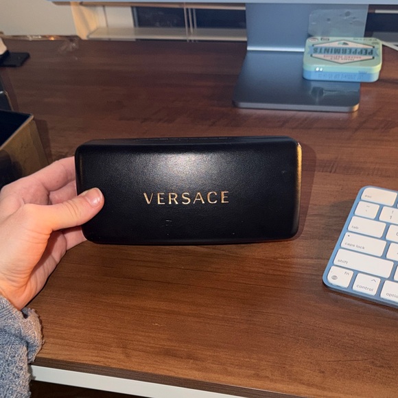 Versace Black and Gold Sunglasses with Iconic Medusa Emblem - Picture 7 of 7